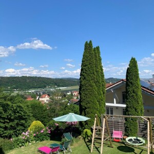 Blick aus dem Esszimmer
