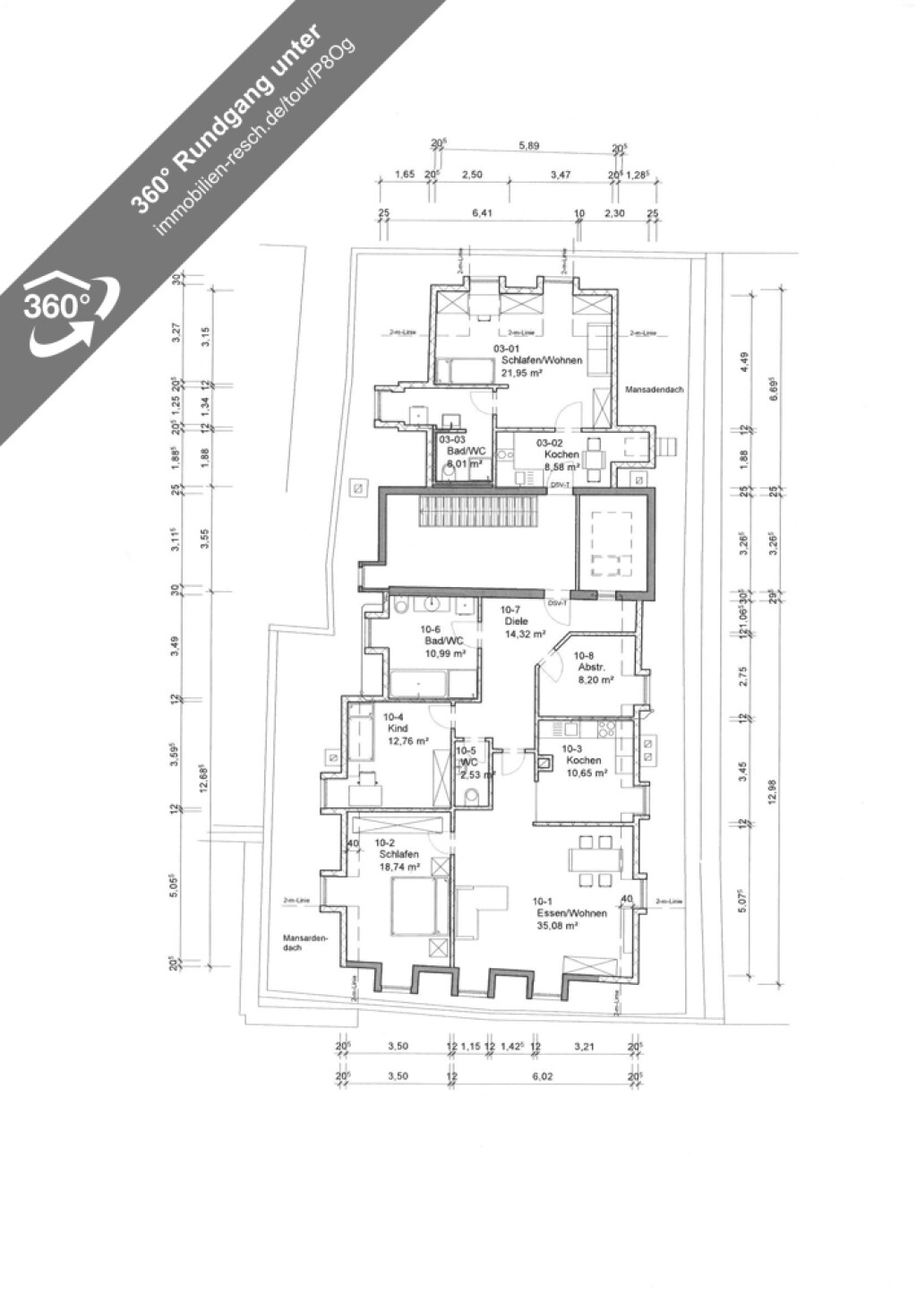 Ortspitze Passau – Zwei Eigentumswohnungen zum Entkernen, Sanieren und Ausbauen mit freiem Innblick